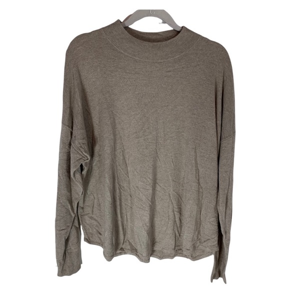 Madewell Ashbury Mock Neck Sweater, Size XL - taupe NWT - Picture 5 of 5